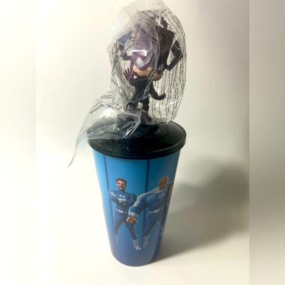 The Fantastic Four - Plastic Cup w/ Galactus Topper - 🌎🍴 - Picture 1 of 7